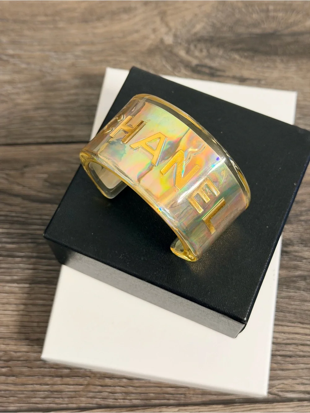 Chanel Statement Iridescent Cuff Bracelet